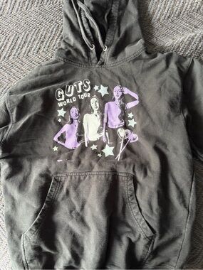 GUTS World Tour' Hoodie - Black with Lavender Graphic Olivia Rodrigo